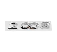 JYWLKQ Auto EmblèMe Logo Voiture pour Peugeot Rifter, Autocollant D'insigne Emblème de Lettres pour Bonnet Coffre Arrière Corps Côté Extérieurs Décoration Accessoires,2008-Silver