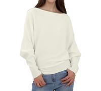 Jywmsc Pulls Chauve-Souris à col Bateau pour Femmes Vêtements Amples à Manches Longues pour L'automne et Le Printemps