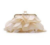 Jywmsc Sac à Main Floral pour Femme Pochette en Satin Noir Sac à Bandoulière à Fleurs pour Soirée Mariage ou événement Officiel