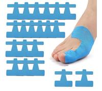 JYXNU 20 Pièces Hallux Valgus Kinesiotape, Bandes de Kinésiologie Prédécoupées pour Hallux Valgus, Hallux Valgus Orthese pour les Pieds et les Orteils, Doux et Respirant pour Hommes & Femmes (Bleu)
