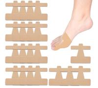 JYXNU 20 Pièces Hallux Valgus Kinesiotape, Bandes de Kinésiologie Prédécoupées pour Hallux Valgus, Hallux Valgus Orthese pour les Pieds et les Orteils, Doux et Respirant pour Hommes & Femmes (Nude)