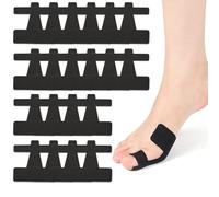JYXNU 20 Pièces Hallux Valgus Kinesiotape, Bandes de Kinésiologie Prédécoupées pour Hallux Valgus, Hallux Valgus Orthese pour les Pieds et les Orteils, Doux et Respirant pour Hommes & Femmes (Noir)