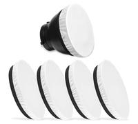 JYXNU Lot de 4 diffuseurs de lumière - 18 cm - Blanc - Doux - Réflecteur pour studio stroboscopique - Réflecteur standard-pour studio stroboscopique, portrait, photographie et prise de vue vidéo