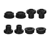 JYYTERD Accessoires Voitures RC pour Arrma 1/10 pour Kraton pour BLX 1/8 pour Mojave 4S pour Pièces Accessoires 4 Adaptateur De Moyeu Hexagonal Roue en Métal 17mm(Black)