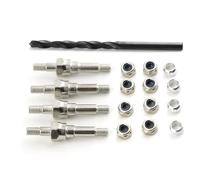 JYYTERD Accessoires Voitures RC pour ARRMA pour KRATON pour Typhon 1/8 1/7 rc Car Upgrades Pièces Accessoires 4 Acier Shock Standoff Stand(Silver)