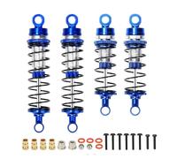 JYYTERD Accessoires Voitures RC pour Losi pour Mini-B 1/18 pour Mini-T 2WD 1/16 RC Mises À Niveau De Voiture Partie 4 Pièces Amortisseur Avant en Alliage Complet Type Rempli D'huile(Blue)
