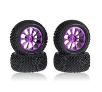 JYYTERD Accessoires Voitures RC pour MJX pour Hyper pour Go pour Wltoys pour HAIBOXING 1/8 1/16 16207 H16PL 1/14 1/12 RC Pièces De Voiture Accessoires Roues Moyeu Roue en Métal(Purple)