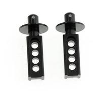 JYYTERD Accessoires Voitures RC pour Traxxas pour E-Revo pour Slash 1/16 RC Mises À Niveau Pièces Accessoires Poteaux De Carrosserie Avant en Métal Support Coque Colonne(Black)