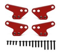 JYYTERD Accessoires Voitures RC pour Traxxas pour MAXX pour WideMaxx 1/10 Pièces Accessoires Amortisseur Avant Et Arrière en Métal Support De Montage Inférieur(Red)