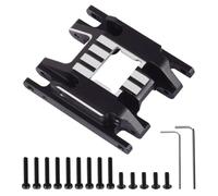 JYYTERD Accessoires Voitures RC pour TRX4M 1/18 rc Car Parts Plaque De Protection en Alliage D'aluminium Support Transmission Boîte Vitesses Pièces Rechange Modifiées(Black)