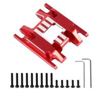 JYYTERD Accessoires Voitures RC pour TRX4M 1/18 rc Car Parts Plaque De Protection en Alliage D'aluminium Support Transmission Boîte Vitesses Pièces Rechange Modifiées(Red)