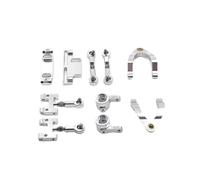 JYYTERD Accessoires Voitures RC pour WPL D12 RC Pièces Mise À Niveau De La Voiture CNC Métal Supérieur Inférieur pour Bras Oscillant Coupe Direction Rotule Joint Ensemble D’Accessoires(Silver)