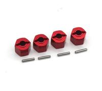 JYYTERD Accessoires Voitures RC pour ZD pour Racing DBX-10 1/10 Véhicule Télécommandé Raccord Métallique Connecteur Hexagonal 12 Mm Pièces De Mise À Niveau RC Accessoires Rechange(Red)