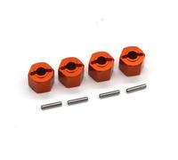 JYYTERD Accessoires Voitures RC pour ZD pour Racing DBX-10 1/10 Véhicule Télécommandé Raccord Métallique Connecteur Hexagonal 12 Mm Pièces De Mise À Niveau RC Accessoires Rechange(Orange)