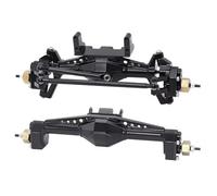 JYYTERD Avant Arrière Essieux RC pour Axial pour Capra UTB18 Pièces De Mise À Niveau Essieu Portail Avant Et Arrière en Alliage D'aluminium avec Support Servo 1/18 rc Car(Black,Rear and Front)