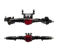 JYYTERD Avant Arrière Essieux RC pour Axial Scx10 90046 90047 AX90060 Corps Métallique Essieu Avant Et Arrière Droit 1/10 RC Accessoires De Voiture Pièces Mise À Niveau(Black,Rear and Front)