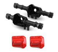 JYYTERD Avant Arrière Essieux RC pour Traxxas pour TRX4 Voiture À Chenilles RC 1/10, 2 Pièces, Carters D'essieu Avant Et Arrière en Métal avec Cache Différentiel, De Mise Niveau(Black)