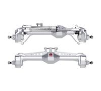 JYYTERD Avant Arrière Essieux RC pour Vanquish VS4-10 pour Axial Pièces De Crawler RC 1/10, Aluminium Haute Résistance, Usinage CNC, Essieux Avant Et Arrière Portiques(Silver)