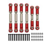 JYYTERD Bielle RC pour Arrma pour Granite pour SENTON pour VORTEKS pour Typhon Pièces De Mise À Niveau Voiture RC 1/10 Ensemble Biellettes Direction en Métal(Red)