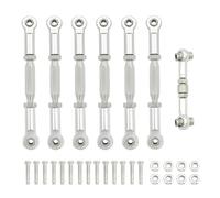JYYTERD Bielle RC pour Traxxas pour Slash 4x4 pour VXL 2WD pour Rustler pour Stampede pour Hoss Pièces De Voiture Télécommandée 1/10, Tendeurs, Biellettes Carrossage(Silver)