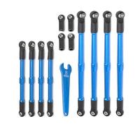 JYYTERD Bielle RC pour Traxxas pour Summit pour Revo 3. Pièces De Voiture Télécommandée 1/10 8 Biellettes Poussée Et Tendeurs Métalliques 5319X 5338R(Blue)