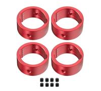 JYYTERD Compatible avec TRAXXAS 1/5 pour X-MAXX 1/6 pour XRT RC, 4 Pièces, Tasse D'entraînement en Métal, Renfort Tasse D'entraînement Différentiel, Manchon Tasse RC Pièces avec(Red)