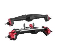 JYYTERD Essieu de Voiture RC pour Axial pour Capra AXI03004 90018 RR10 1/10 RC Crawler Car Upgrade Part, Essieu Portail Avant Et Arrière en Métal(Red,1Set)