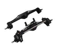 JYYTERD Essieu de Voiture RC pour Axial pour Capra pour Unlimited F9 1/10 RC Pièces De Voiture À Chenilles : Essieux Portiques Avant Et Arrière en Alliage D'aluminium(Black,1 Set)