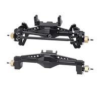JYYTERD Essieu de Voiture RC pour Axial pour Capra UTB18 1/18 Pièces De Mise À Niveau pour Voitures Télécommandées Ensemble D'essieux Portiques Avant Et Arrière en Alliage D'aluminium(Black)
