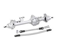 JYYTERD Essieu de Voiture RC pour Axial pour SCX10 II VS4-10 1/10 RC Crawler Car Part Ensemble D'essieux Avant Et Arrière Droits Décalés en Aluminium(Silver,Front)