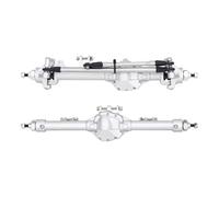 JYYTERD Essieu de Voiture RC pour Axial pour SCX10 II VS4-10 1/10 RC Crawler pour Rock Trucks Pièces Ensemble D'essieux Droits Avant Arrière en Aluminium(Silver)