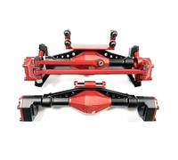 JYYTERD Essieu de Voiture RC pour Axial UTB18 pour Capra AXI01002 1/18 RC, pièces de Mise à Niveau, Accessoires, essieu Avant et arrière en Alliage d'aluminium(Red,1set)