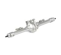 JYYTERD Essieu de Voiture RC pour SCX10 II CC01 1/10 Pièces De Mise À Niveau pour Voitures Télécommandées Essieu Avant Et Arrière en Aluminium CNC avec Support Pignon Conique(Silver,Rear)