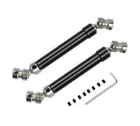 JYYTERD Pièces de Voiture RC pour Axial pour SCX10 AX10 D90 TF2 pour HSP 1/10 rc Car Parts 2PCS Arbre De Transmission en Métal pour Joint Universel CVD 112-152mm(Black)