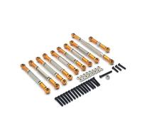 JYYTERD Pièces de Voiture RC pour MN D90 D91 D96 D99S MN99S MN90 1/12 rc Car Upgrade Accessories Metal Pull Rod Steering Link Set Parts RC(Yellow)