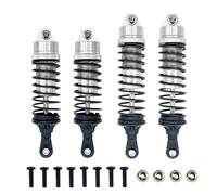 JYYTERD Pièces de Voiture RC pour Traxxas pour Slash 4x4 4WD 2WD pour Rustler pour VXL pour Stampede 1/10 rc Car Upgrade Part Amortisseur Avant Et Arrière en Aluminium Assemblé(Silver)