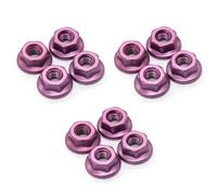 JYYTERD Pièces de Voiture RC pour Traxxas pour TRX4 pour TRX6 pour Axial pour SCX10 90046 AXI03007 pour Redcat pour MST 12 Pièces Écrous De Blocage Roue M4 en Métal 1/10 RC Voiture Chenille(PURPLES)