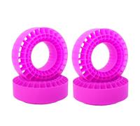 JYYTERD Pièces de Voiture RC pour TRX4 SCX10 III CJ-7 pour Capra BRX01 TF2 GEN8 1/10 RC Crawler Rigs Pneus 1,9'' Gel De Silice Souple Anti-Mousse Insert 108x42mm(Pink)