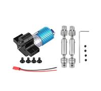 JYYTERD Pièces de Voiture RC pour WPL pour MN Boîte De Vitesses Entièrement en Métal avec Dents 370 Motoréducteurs Semi-camions Militaires pour Camionnettes Arbres Transmission(Black)