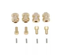 JYYTERD Pièces RC pour Axial pour Scx24 90081 AXI00002 1/24 RC Chenille 4 Pièces 4mm Élargir Roue en Laiton Hex Adaptateur Étendu De Mise À Niveau Accessoires