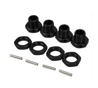 JYYTERD Pièces RC pour HSP 1/8 rc Car Track Parts 4 PCS Vis Hexagonales De Roue Coupleur Hexagonal en Aluminium 17 Mm Kit Pièces D'accessoires Mise À Niveau(Black)
