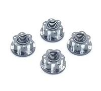 JYYTERD Pièces RC pour Hsp pour Sakura D3 D4 M4 1/10 RC Télécommande pour Modèle De Voiture 4 Pièces Alliage Sculpture Conception Écrous Hexagonaux Mise À Niveau Accessoires(Gray)