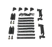 JYYTERD Pièces RC pour MN168 pour MN78 1/12 rc Car Upgrade Parts Accessories Métal pour Châssis Biellette De Liaison Tige Traction Support Amortisseur À Huile Ensemble(Black)