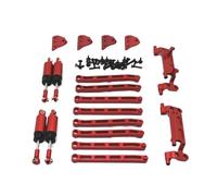 JYYTERD Pièces RC pour MN168 pour MN78 1/12 rc Car Upgrade Parts Accessories Métal pour Châssis Biellette De Liaison Tige Traction Support Amortisseur À Huile Ensemble(Red)