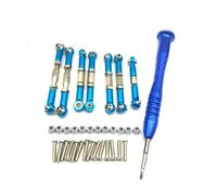 JYYTERD Pièces RC pour WLtoys 144001 1/14 RC Pièces Rechange Voiture Lien Métallique Servo Tige Traction Ensemble Tiges Direction Composant Mise À Niveau Remplacer Les Accessoires(Blue)