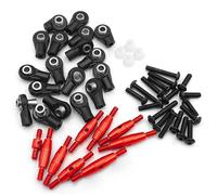 JYYTERD Pièces Voiture RC pour 4-Tec 2.0 pour VXL pour AWD Châssis #83076-4 1/10 rc Car Truck Model Upgrade Parts Metal Link Rod Linkage Set Accessories 9Pcs(Red)
