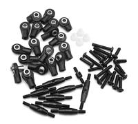 JYYTERD Pièces Voiture RC pour 4-Tec 2.0 pour VXL pour AWD Châssis #83076-4 1/10 rc Car Truck Model Upgrade Parts Metal Link Rod Linkage Set Accessories 9Pcs(Black)