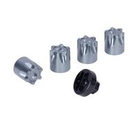 JYYTERD Pièces Voiture RC pour Axial pour SCX10 D90 pour TRX4 TF2 CC01 pour Capra 1/10 RC Chenille Voiture Mise Niveau Pièces Décoration Jante Roue Capuchon Central Anti-poussière Écrou M4(Gray)