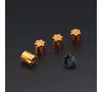 JYYTERD Pièces Voiture RC pour Axial pour SCX10 D90 pour TRX4 TF2 CC01 pour Capra Capuchon Central Jante Roue en Métal Anti-poussière Écrou M4 4 Pièces 1/10 RC Crawler Car Upgrade Parts(Yellow)