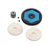 JYYTERD Pièces Voiture RC pour Axial pour SCX10 pour II 90047 1/10 56T Coque Plastique Ensemble D'engrenages Transmission Modification Boîte Vitesses Pièces Voiture Chenilles RC(Spur and Pinion Gear)